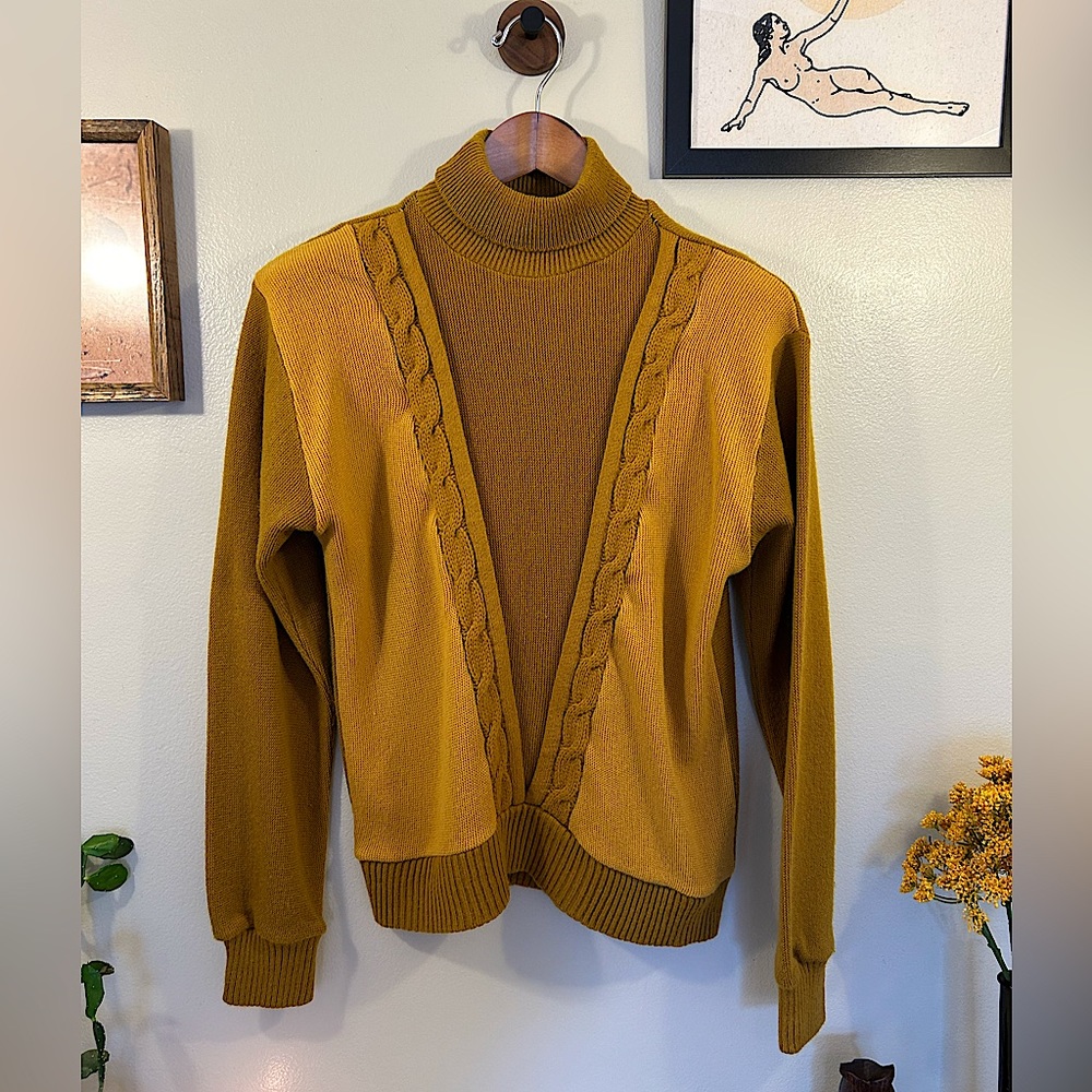 Vintage, Mustard Knit Sweater